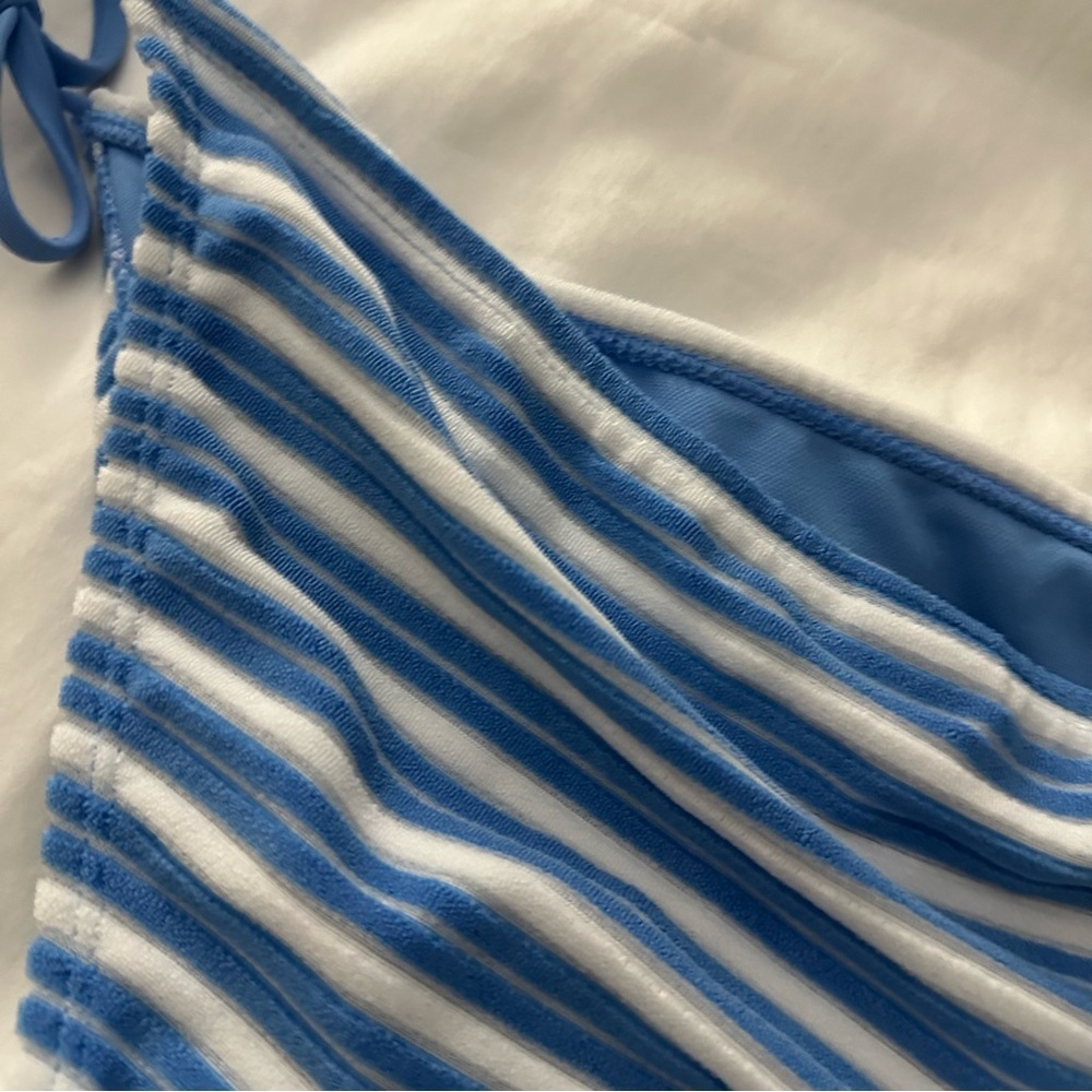 Blue and White Stripped Bikini Bottoms - Picture 6 of 6